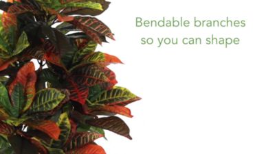 Image showing  36 in. Artificial Croton Plant with Real Touch