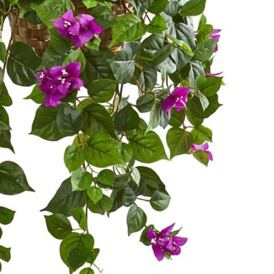 Image showing  28 in. Artificial Bougainvillea Plant in Basket