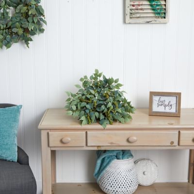 Image showing  20 in. Artificial Mixed Ficus and Fittonia Ledge Plant