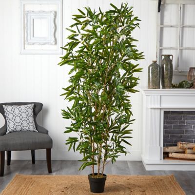 Image showing  6 ft. Indoor/Outdoor UV-Resistant Artificial Bamboo Tree, Real Touch