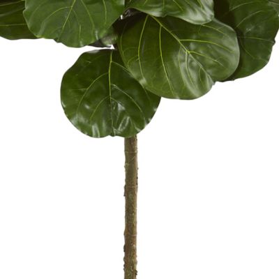 Image showing  6.5 ft. Fiddle Leaf Artificial Tree with Decorative Planter