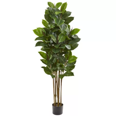 Nearly Natural 58" Artificial Rubber Leaf Tree Artificial Plants & Flowers