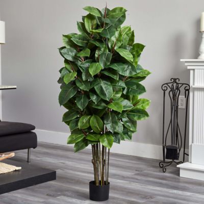 Image showing  58 in. Rubber Leaf Artificial Tree