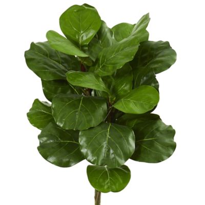 Image showing  5 ft. Fiddle Leaf Artificial Tree in White Planter