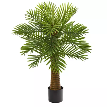 Nearly Natural 3 Foot Artificial Robellini Palm Tree Artificial Plants & Flowers