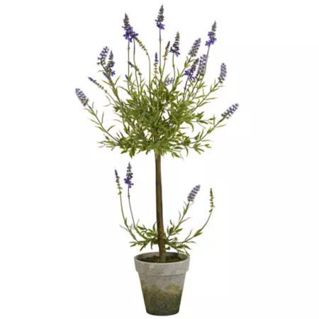 34" Almost Natural Artificial Lavender Topiary Tree Artificial Plants & Flowers