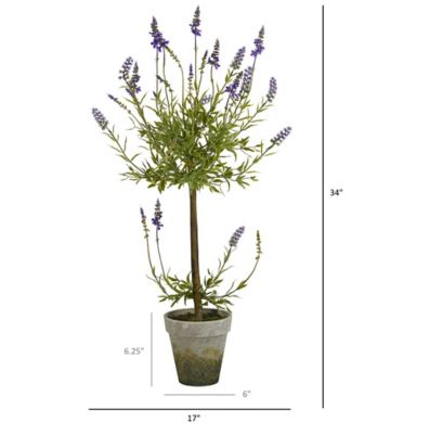 Image showing  34 in. Artificial Lavender Topiary Tree