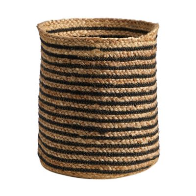 Nearly Natural Handmade Natural Jute Basket Planter, 13.5 in.