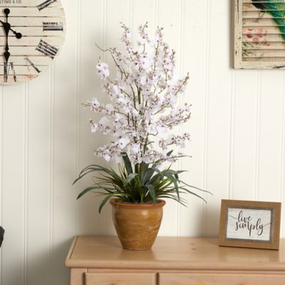 Image showing  32 in. Silk White Triple Dancing Lady Liquid Illusion Flower Arrangement