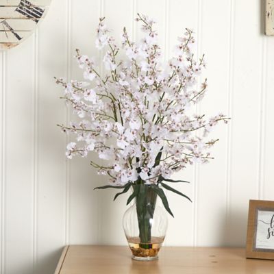 Image showing  31 in. Silk White Dancing Lady Liquid Illusion Flower Arrangement