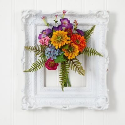 Image showing  13 in. Artificial Mixed Flower Bushes, 2 pc.