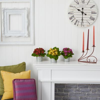 Image showing 6 th Nearly Natural 9 in. Artificial Kalanchoe Arrangements, 3 pk.