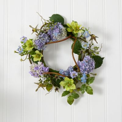 Image showing  20 in. Artificial Hydrangea Wreath