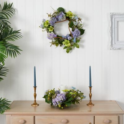 Image showing  20 in. Artificial Hydrangea Wreath