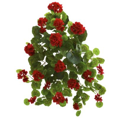 Nearly Natural 26 in. Geranium Artificial Plants, 2-Pack