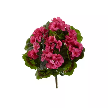 Nearly Natural 13 in UV Resistant Artificial Geranium Bushes for Indoor/Outdoor Pack of 4. Artificial Plants & Flowers