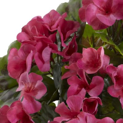 Image showing  13 in. Artificial Indoor/Outdoor UV-Resistant Geranium Bushes, 4 pc.