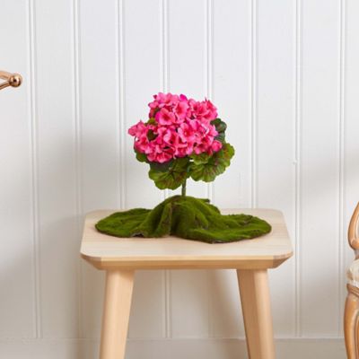 Image showing  13 in. Artificial Indoor/Outdoor UV-Resistant Geranium Bushes, 4 pc.