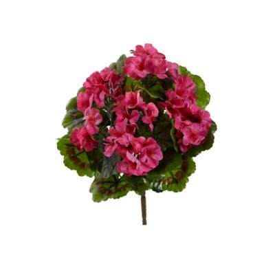 Image showing 5 th Nearly Natural 13 in. Artificial Indoor/Outdoor UV-Resistant Geranium Bushes, 4 pc.