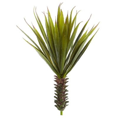 Nearly Natural 23 in. Spiky Agave Artificial Succulent Plants, 2-Pack