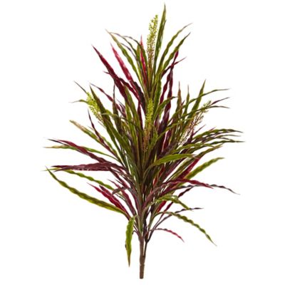 Nearly Natural 28 in. Fall Vanilla Grass Artificial Plants, 3-Pack