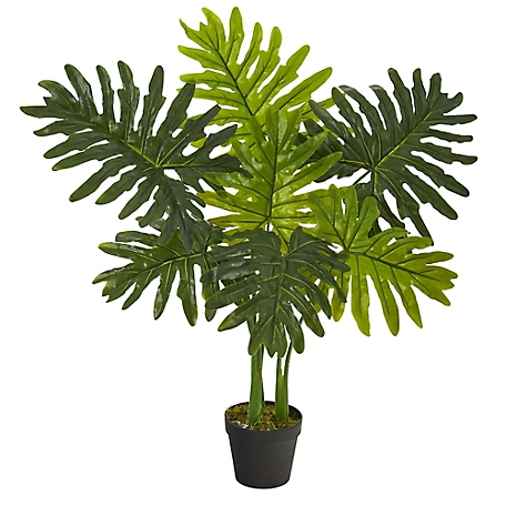 Nearly Natural 3 ft. Artificial Philodendron Plant, Real Touch Feel