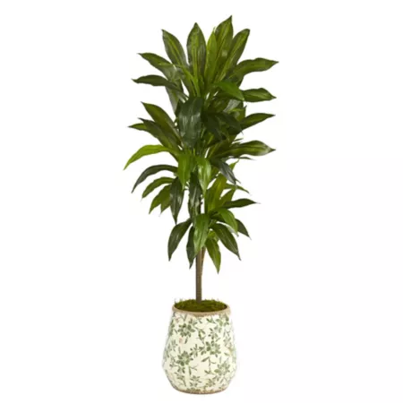 4ft Almost Natural Artificial Dracaena Plant in Planter Pot Real Touch Artificial Plants & Flowers