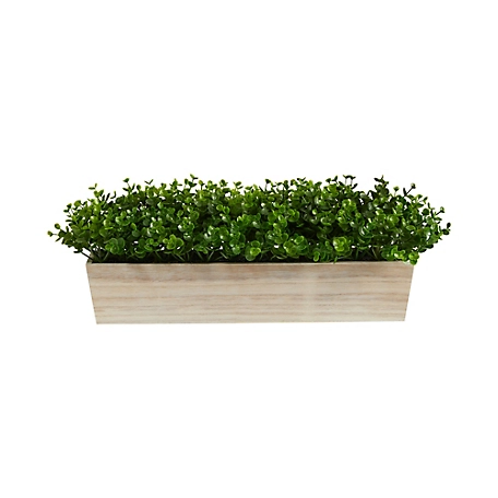 Nearly Natural 19 in. Eucalyptus Artificial Plant in Decorative Planter