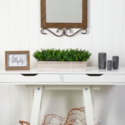 Image showing  19 in. Artificial Eucalyptus Plant in Decorative Planter