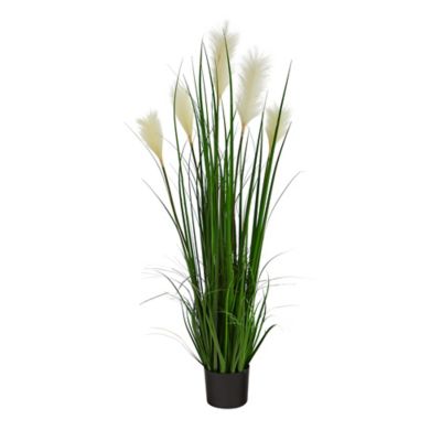 Nearly Natural 4 ft. Artificial Plume Grass Plant