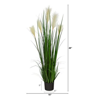 Image showing  4 ft. Artificial Plume Grass Plant