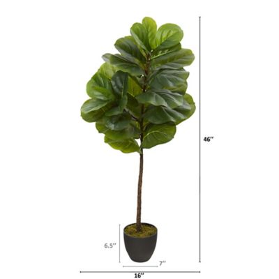 Image showing  46 in. Fiddle Leaf Artificial Tree, Real Touch Feel