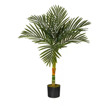 Nearly Natural 3 Foot Artificial Gold Cane Palm Tree Artificial Plants & Flowers