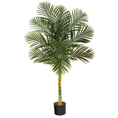 Nearly Natural 5 ft. Golden Cane Artificial Palm Tree