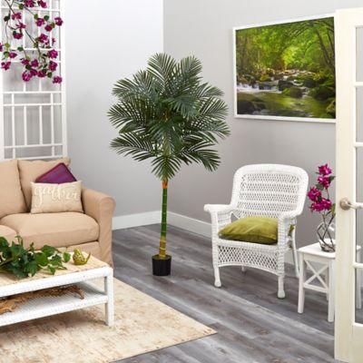 Image showing  6 ft. Golden Cane Artificial Palm Tree, 22 in. W