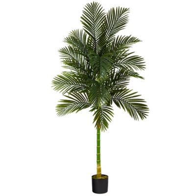 Nearly Natural 7 ft. Golden Cane Artificial Palm Tree