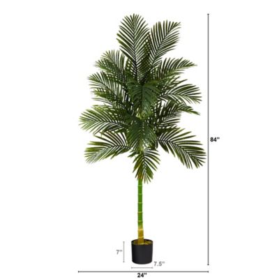 Image showing  7 ft. Golden Cane Artificial Palm Tree