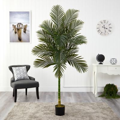 Image showing  7 ft. Golden Cane Artificial Palm Tree