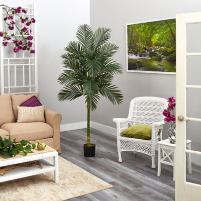 Image showing  7 ft. Golden Cane Artificial Palm Tree