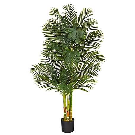 Nearly Natural 6 ft. Golden Cane Artificial Palm Tree, 32 in. W