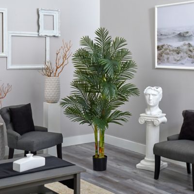 Image showing  6 ft. x 32 in. Artificial Golden Cane Palm Tree