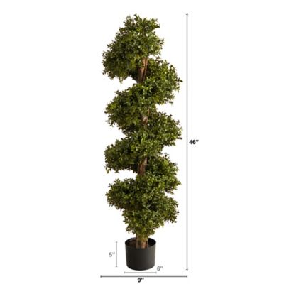 Image showing  46 in. Boxwood Spiral Topiary Artificial Tree
