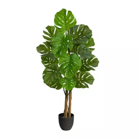 Nearly Natural 4' Indoor/Outdoor UV Resistant Artificial Monstera Tree Artificial Plants & Flowers