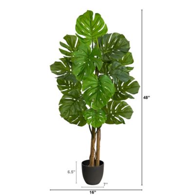 Image showing  4 ft. Artificial Indoor/Outdoor UV-Resistant Monstera Tree