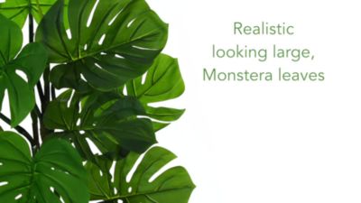 Image showing  4 ft. Artificial Indoor/Outdoor UV-Resistant Monstera Tree