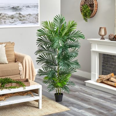 Image showing  5 ft. Indoor/Outdoor UV-Resistant Areca Artificial Palm Tree