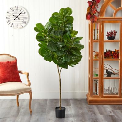 Image showing  6 ft. Fiddle Leaf Fig Artificial Tree, 11 in. W