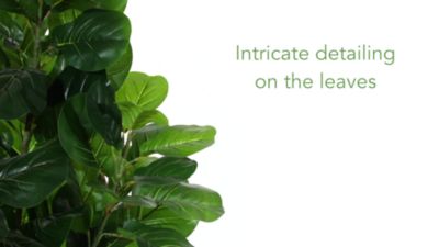 Image showing  6 ft. Fiddle Leaf Fig Artificial Tree, 11 in. W
