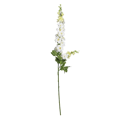 Nearly Natural 38.5 in. Delphinium Stems, White, 12-Pack
