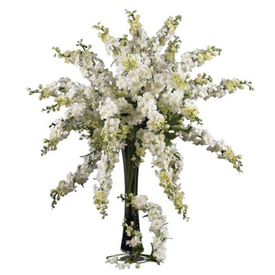 Image showing  38.5 in. Artificial White Delphinium Stems, 12 pc.